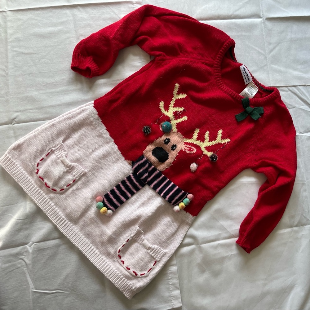 Girl’s Christmas Reindeer Sweater